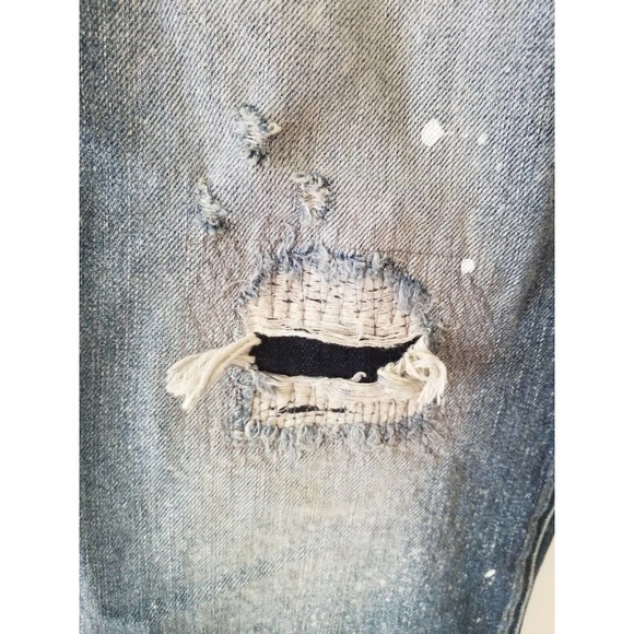 PRPS Demon Fit Button Fly Men's Jeans Purposely Distressed Denim Size 36x34 - Picture 8 of 12